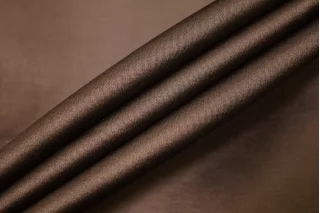 Атлас костюмный хлопковый с вискозой TOM FORD Горький шоколад TRC H10/9 D60 12122519
