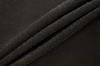 Органза шёлковая плательная Чёрная TRC H32 O30 12122521