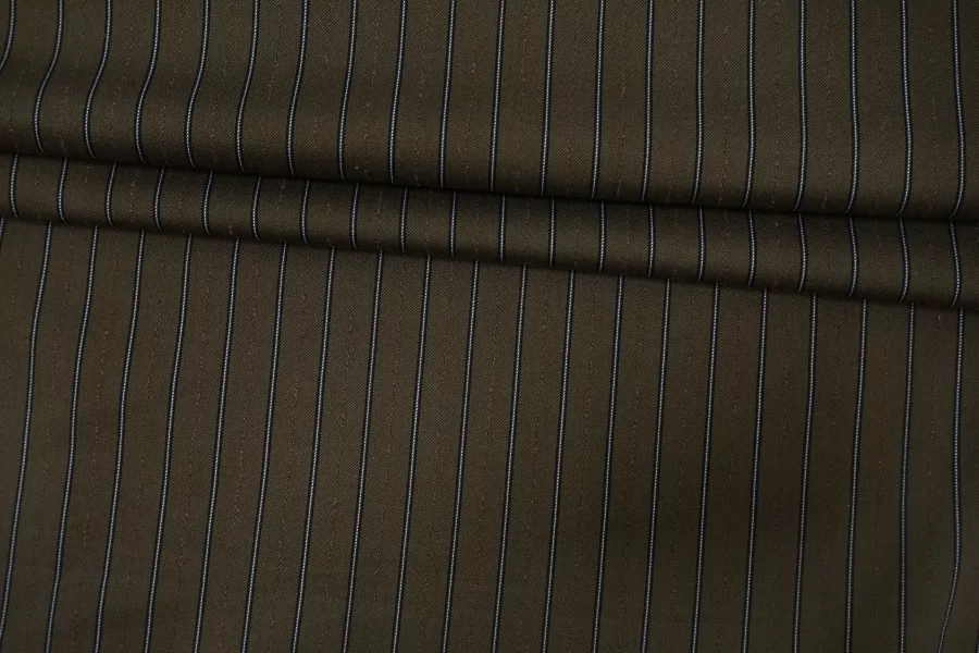 Хлопок костюмно-плательный в полоску Болотный TRC H11/1 A70 12122538