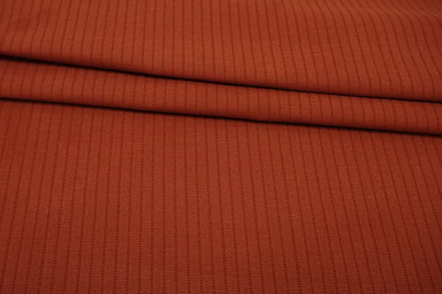 Хлопок костюмный фактурный "под велюр" Терракотово-коричневый TRC H10/4 E55 12122544