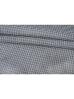 Хлопок-стрейч костюмный в клетку-гусиную лапку Бело-синий TRC H11/1 B70 12122550