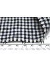 Хлопок-стрейч костюмный в клетку-гусиную лапку Бело-синий TRC H11/1 B70 12122550