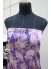 Атласный сирсакер шёлковый плательно-блузочный FORTE FORTE Листья на фиолетовом TRC H31/1 N30 12122554