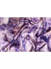 Атласный сирсакер шёлковый плательно-блузочный FORTE FORTE Листья на фиолетовом TRC H31/1 N30 12122554