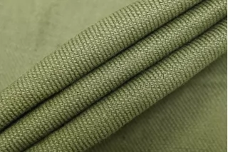 Хлопок со льном костюмно-плательный Зелёный FRM H15/3 G30 13022622