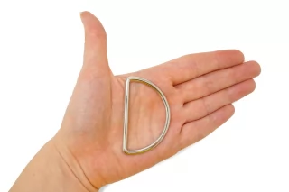 Полукольцо металл серебряное  35х60 мм (V-3) 15112529