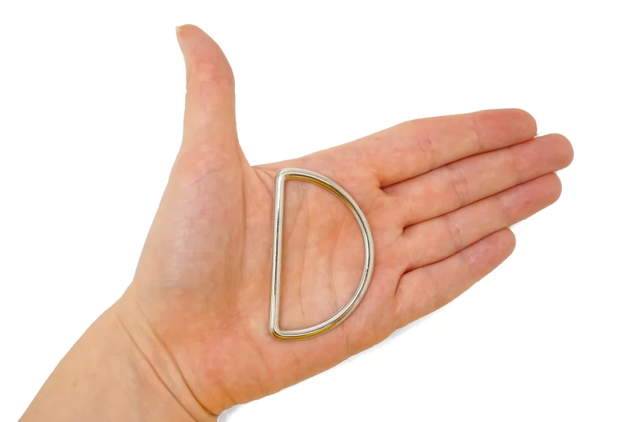 Полукольцо металл серебряное  35х60 мм (V-3) 15112529