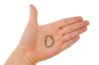 Полукольцо металл серебряное 20х28 мм (V-3) 15112532