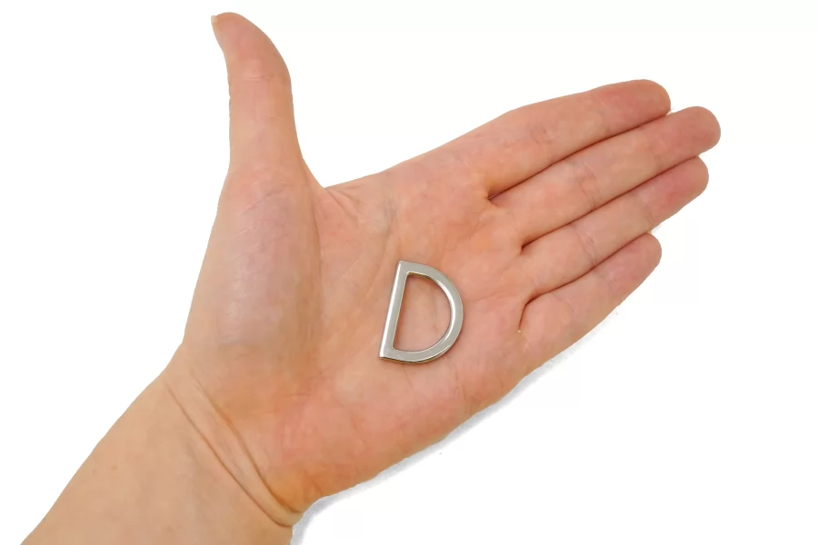 Полукольцо металл серебряное  20x28 мм (V-3)  15112533