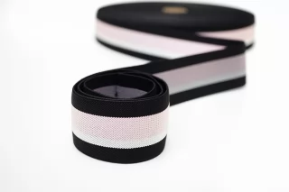 Резинка 4 см  черно-розовая  SHC40 17022601