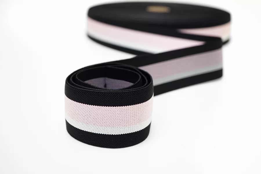 Резинка 4 см  черно-розовая  SHC40 17022601