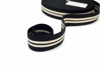 Резинка 5 см  черно-бежевая  SHC40 17022602