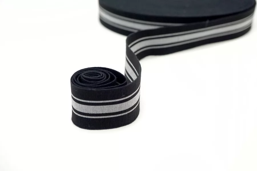 Резинка 3,5 см  черно-серая  SHC40 17022603