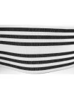 Резинка поясная  7 см  белая с черными полосками со сгибом  SHC40 17022605