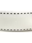 Резинка   3,5 см  белая с черной отстрочкой   SHC40 17022606