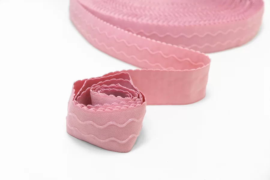 Резинка с силиконом 4 см  розовая   SHC40 17022615