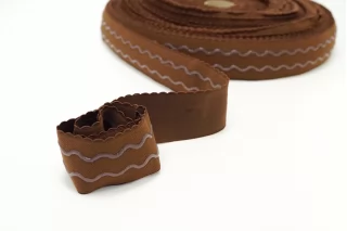 Резинка с силиконом 4 см  коричневая   SHC40 17022616