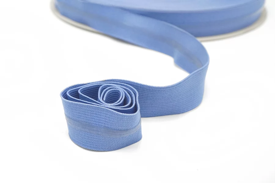 Резинка с силиконом 3 см  голубая   SHC40 17022617