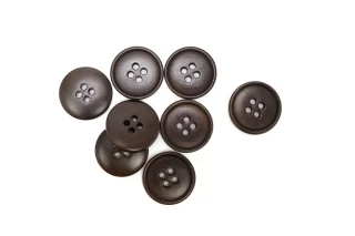 Пуговица  пластик  18 мм Коричневая (R-3) 17112530