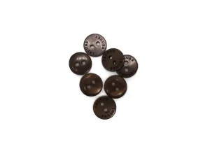 Пуговица  пластик  10 мм Коричневая  (R-3) 17112536
