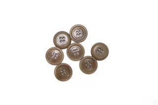 Пуговица  пластик  20 мм Коричневая (R-3)  17112543