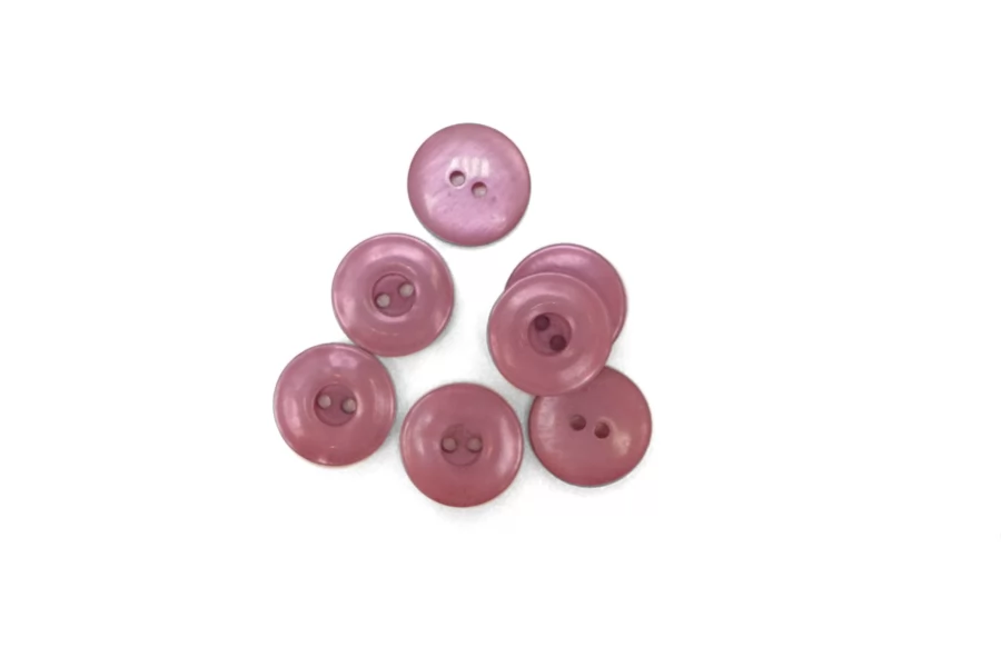 Пуговица  пластик  15мм Розовая (M-3) 17112579