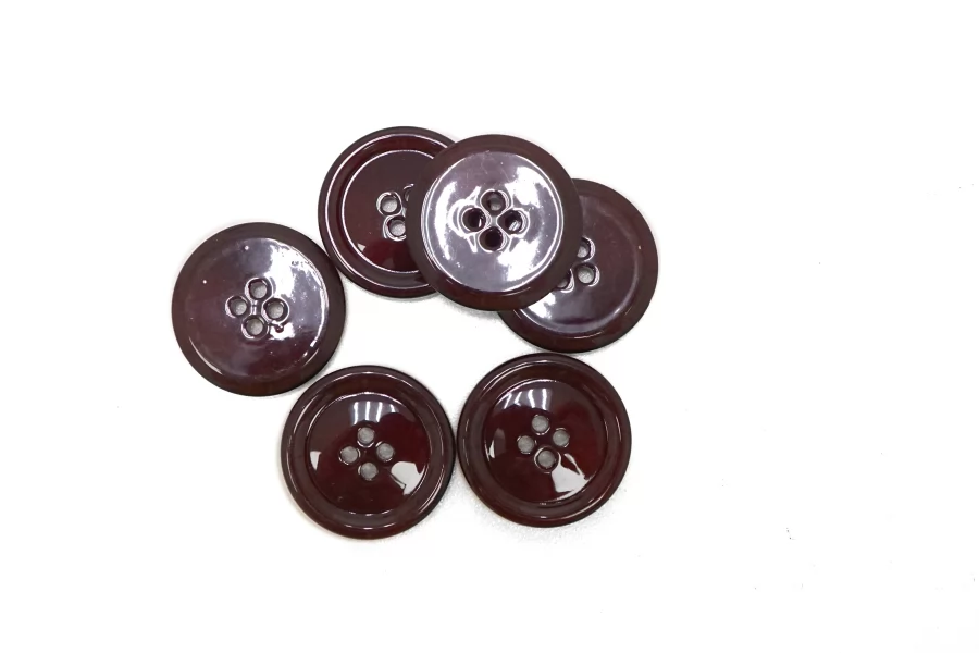 Пуговица  пластик  28 мм Бордовая (M-3)  17112580