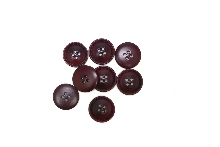 Пуговица  пластик  20 мм Бордовая  (M-3) 17112581