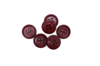 Пуговица  пластик  20 мм Бордовая  (M-3)  17112582