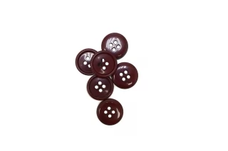 Пуговица  пластик  16 мм Бордовая  (M-3)  17112583