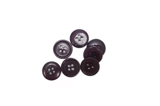 Пуговица  пластик  15 мм Сливовая  (M-3)  17112586