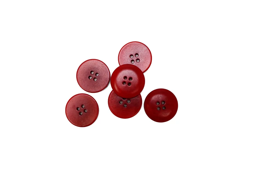 Пуговица  пластик  25 мм красная (M-3) 17112590