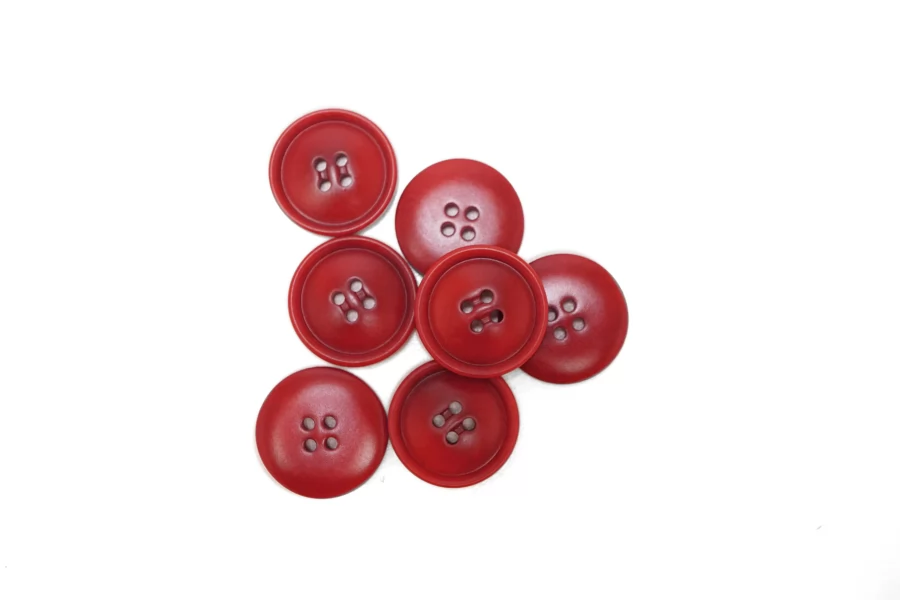 Пуговица  пластик  22 мм красная (M-3)  17112592