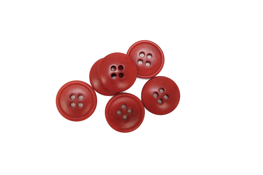 Пуговица  пластик  18 мм красная (M-3) 17112593