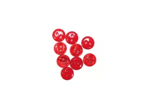 Пуговица  пластик  10 мм красная (M-3)  18112504