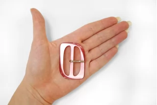 Пряжка пластик розовая перламутровая 35х50 мм (YY-2) 25112563