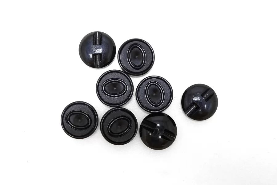 Пуговица костюмно-пальтовая пластик иссиня-черная 15 мм  (L-3) 26112592