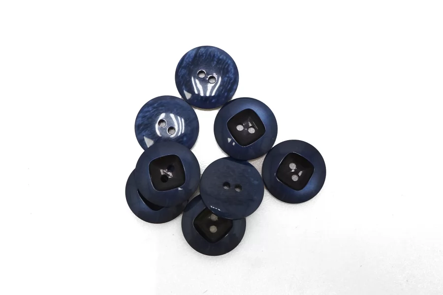 Пуговица костюмная пластик Синяя 20 мм  (L-3) 26112593