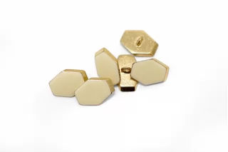 Пуговица  металлическая плательная  Молочная 15 мм на 11мм  (К-3)  27112534