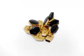 Пуговица  металлическая плательная  Черная 12 мм на 9 мм  (К-3)  27112537