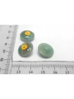 Пуговица пластиковая на ножке Бирюзовая с золотой вставкой 15 мм  (К-3)  27112538