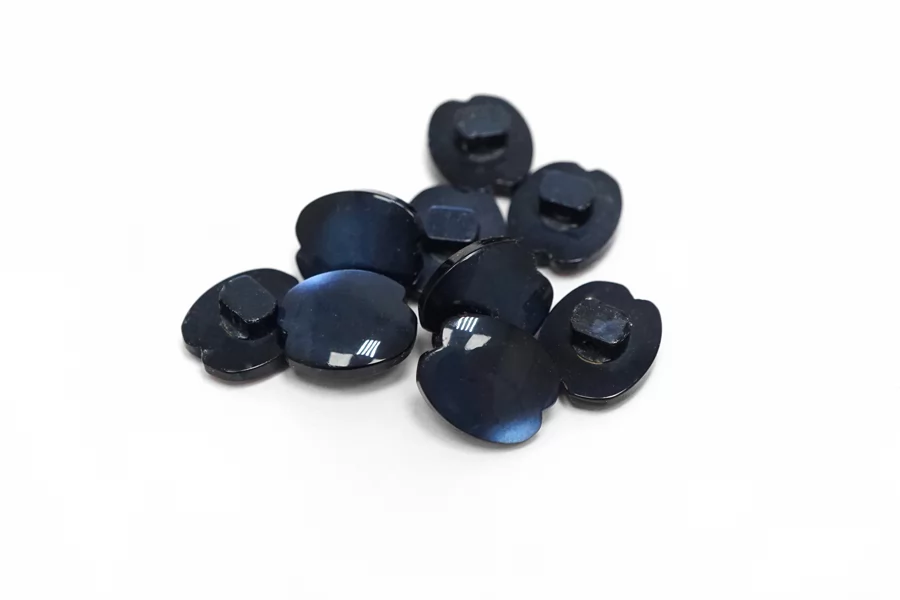Пуговица пластиковая на ножке  Синяя 12 мм на 10 мм   ( J-3) 27112552