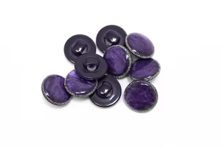 Пуговица пластиковая на ножке Фиолетовая 15 мм ( J-3) 27112556