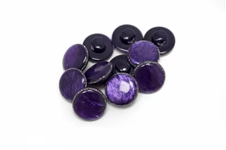 Пуговица пластиковая на ножке Фиолетовая 12 мм ( J-3) 27112557