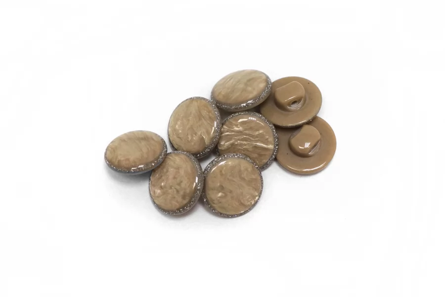 Пуговица пластиковая на ножке  Бежевая 15 мм   ( J-3) 27112558