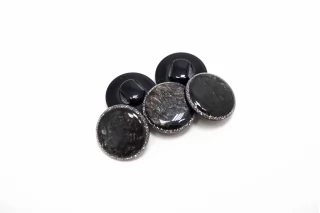 Пуговица пластиковая на ножке Графит 15 мм ( J-3) 27112560