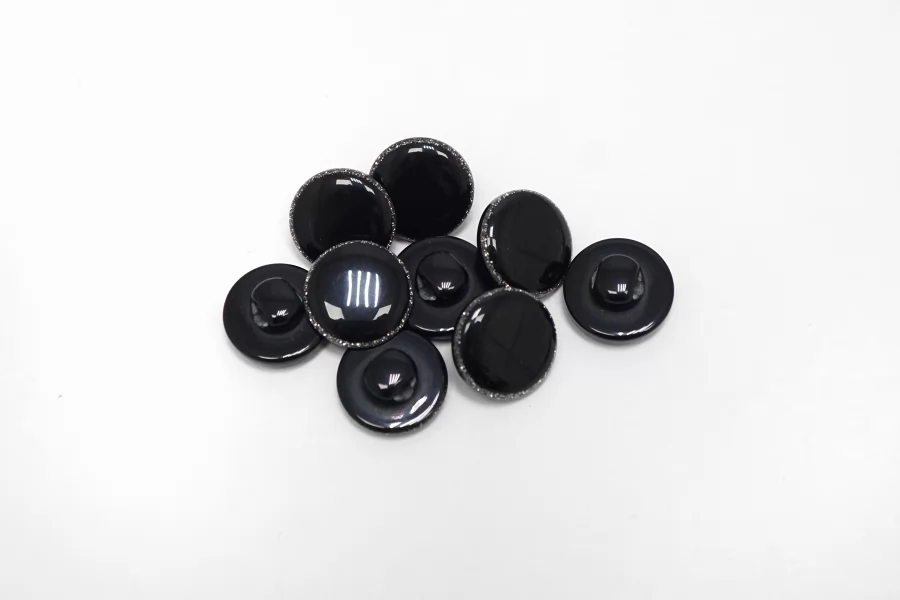 Пуговица пластиковая на ножке  Черная 12 мм   ( J-3) 27112563