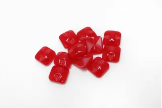 Пуговица пластиковая на ножке Красная 12 мм  ( J-3)  27112572