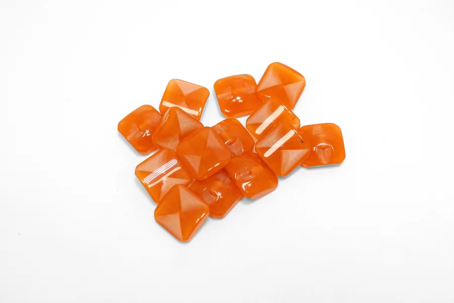 Пуговица пластиковая на ножке Оранжевая 12 мм  ( J-3)  27112574