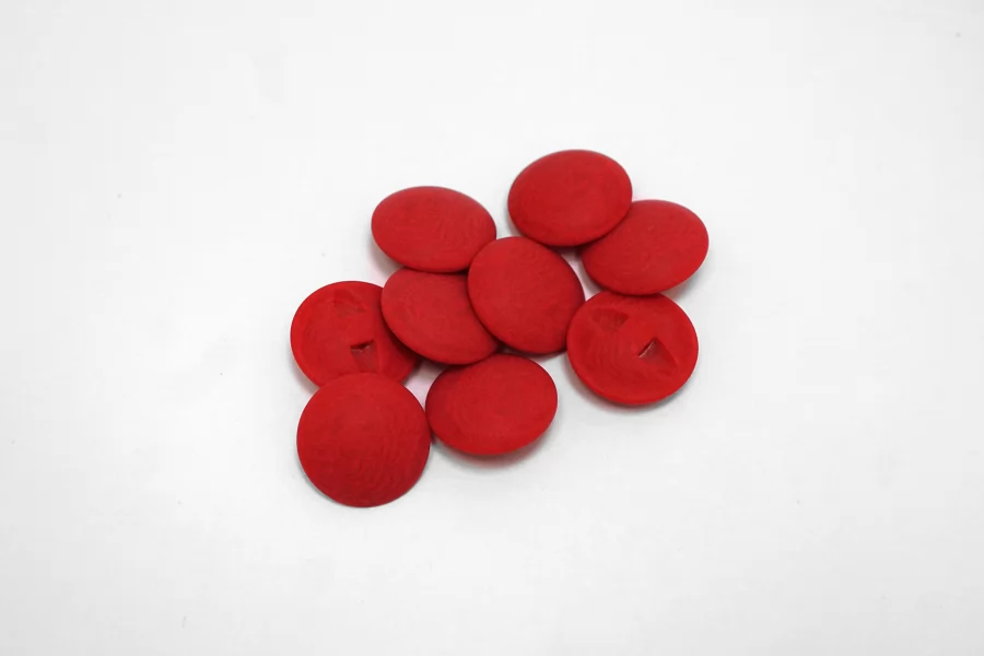 Пуговица пластиковая на ножке  Красная 18 мм  ( J-3)  27112582